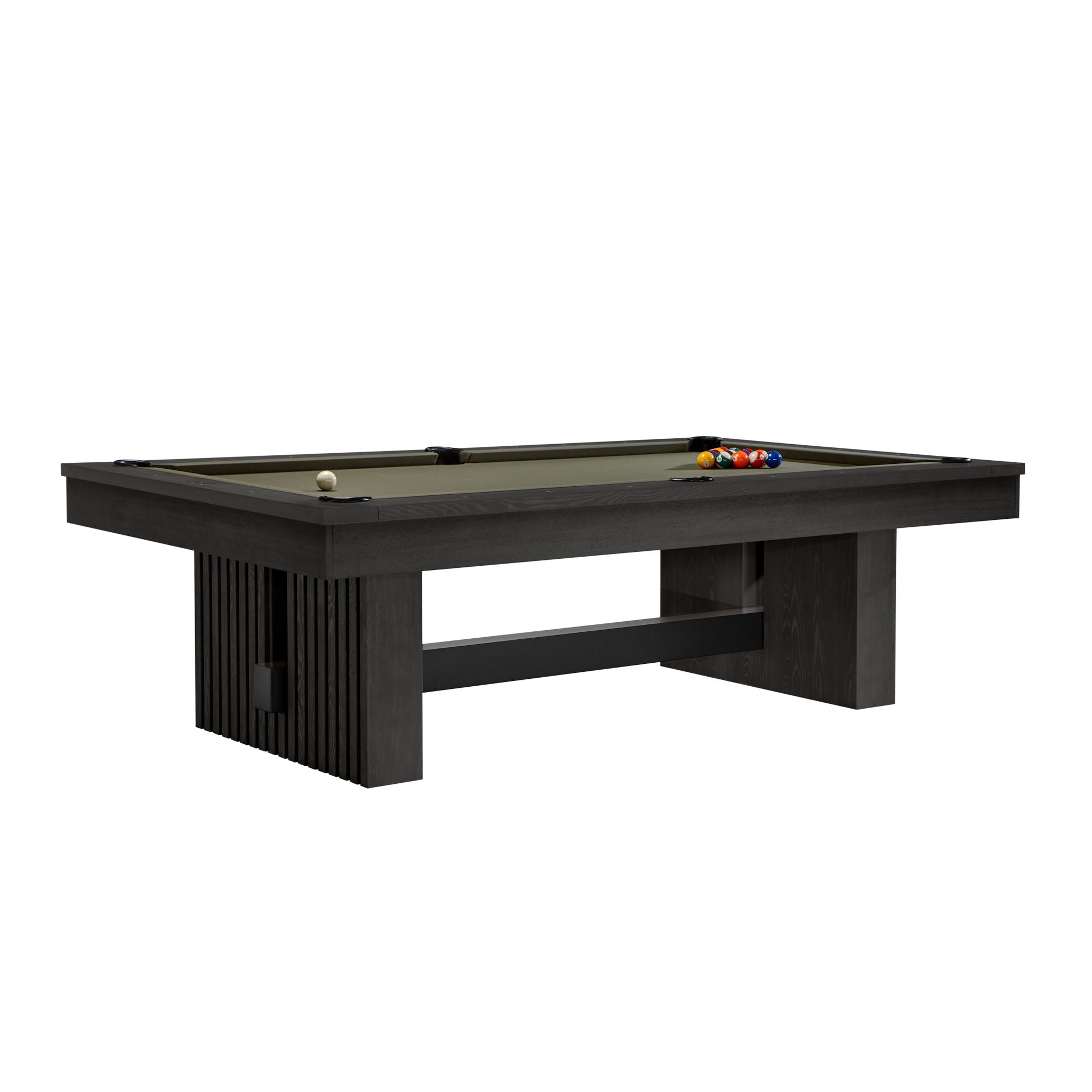 Vancouver Pool Table by American Heritage black ash table on a white background