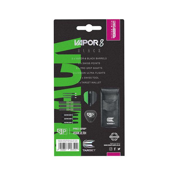 Vapor8 Black Green SP 80% Tungsten box back