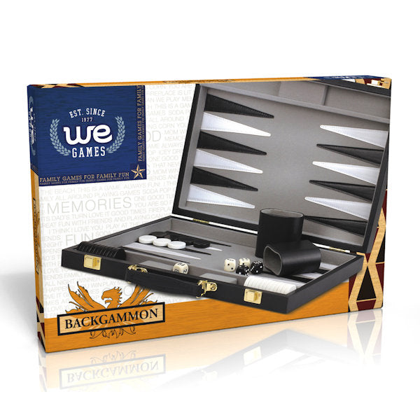 15" Backgammon Solid Black by WE