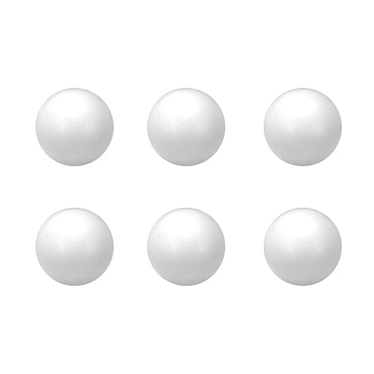 6 pack white foosballs