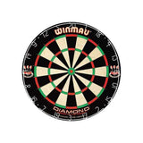 Winmau Diamond Plus Dartboard with high tensile wiring, anti-glare number ring, and sisal base for professional darts play