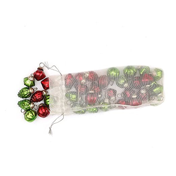 Mercury Glass 1" Ornaments in Organza Bag