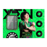 Motomu Sakai Xeno SP 90% tungsten darts with electro green finish and shark cut grip