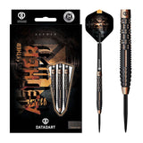 Datadart Aether 95% Tungsten dart barrel with black and bronze finish and laser-etched logo