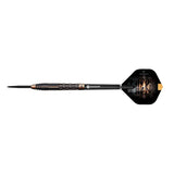 Datadart Aether 95% Tungsten darts with tapered nose, shark-cut front, radial grooves, black bronze PVD finish