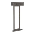 Birmingham Cue Wall Rack in rustic charcoal finish with industrial design and decorative iron plate, holds eight cues, Brunswick French mounting system