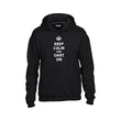 Adult Keep Calm and Dart On Hoodie Black