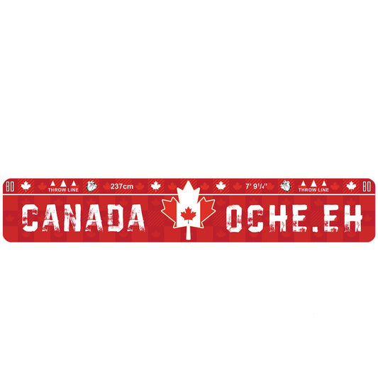 Throw Line oche with 'Canada Oche.Eh' text and a maple leaf design on a red background