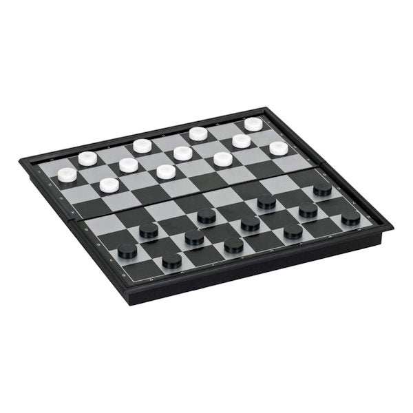 Magnetic 3N1 Chess Checker Backgammon travel set with foldable reversible board and magnetic playing pieces