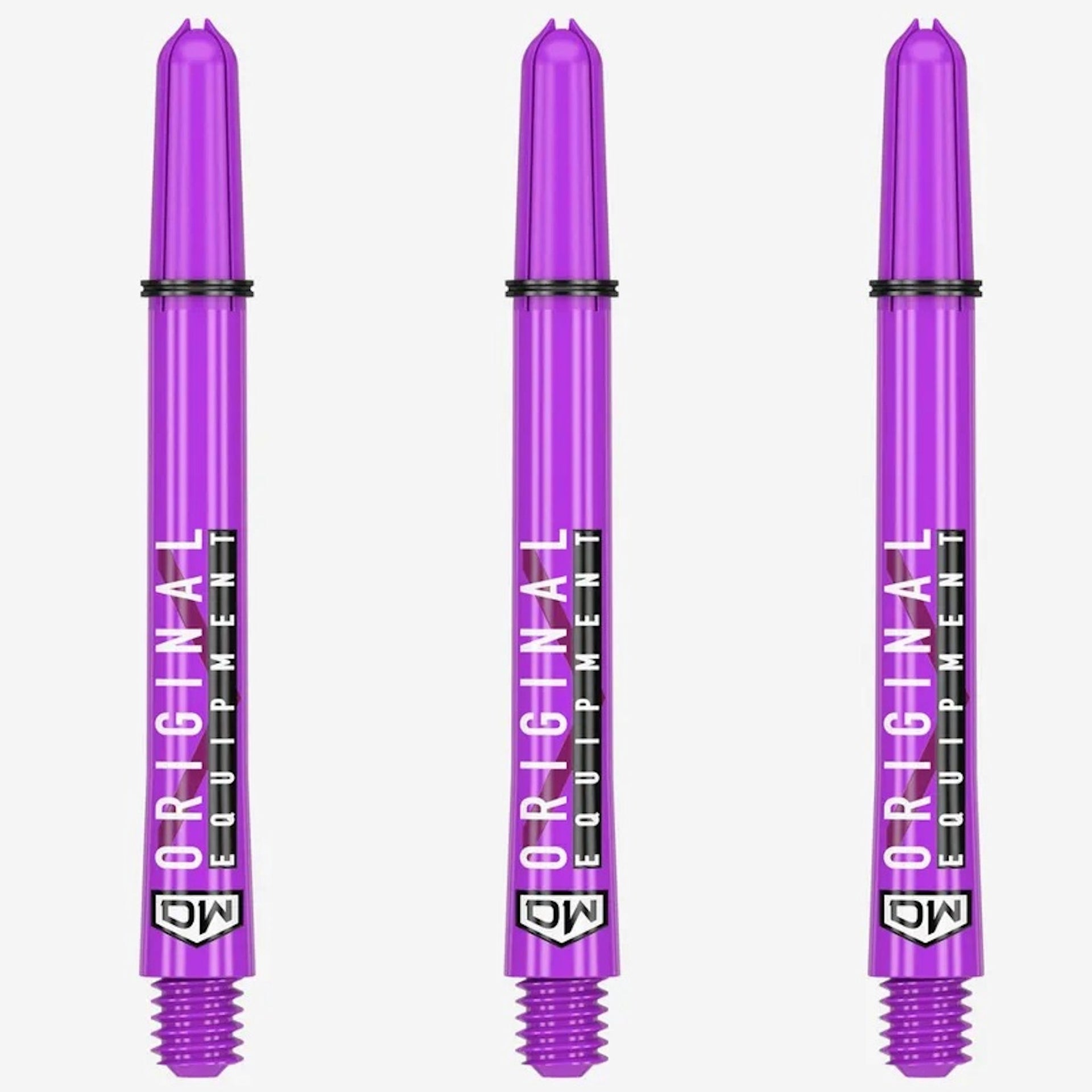 Clinch Nylon Shafts showing one set of purple colour shafts on white background