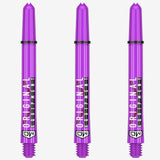 Clinch Nylon Shafts showing one set of purple colour shafts on white background
