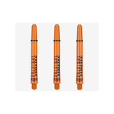 Three orange dart shafts with black 'ORIGINAL' printed vertically on the shafts, arranged side by side on a light gray background.