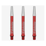 Set of three DW Top Spin V2 Shafts made from anodized aluminum with free-spinning tops for improved dart accuracy