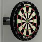 Edge Telescopic Corner Dartboard Bracket display with board