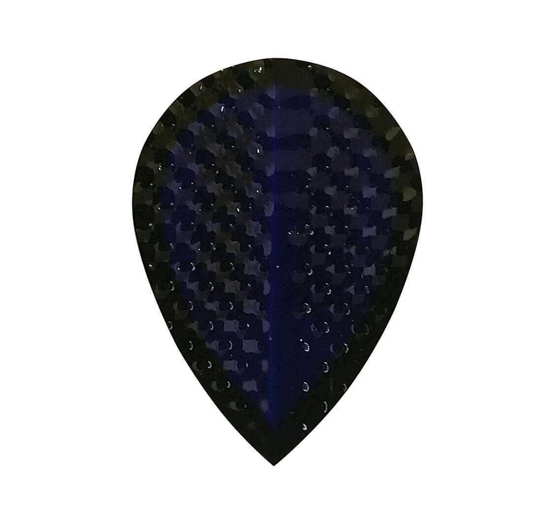 Dimplex Flights black dimpled dart flight designed to reduce wobble for improved accuracy, smaller than standard size