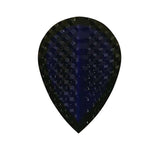 Dimplex Flights black dimpled dart flight designed to reduce wobble for improved accuracy, smaller than standard size