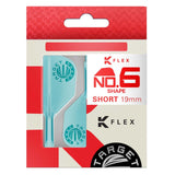 K-Flex No.6 Flight & Shaft Aqua packaging with red and white design