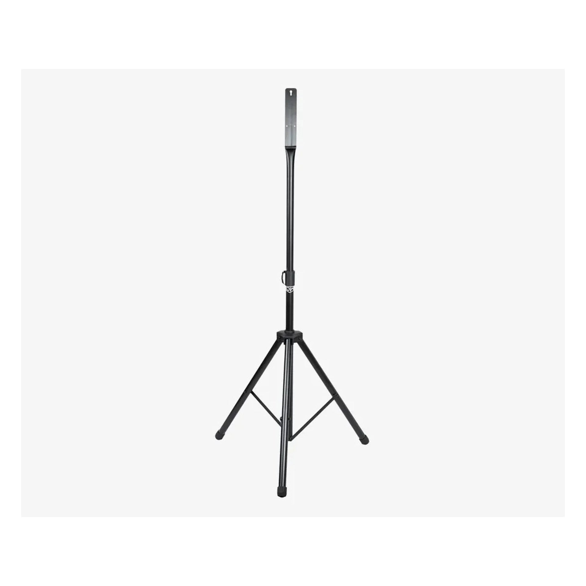 Powerplay Portable Dartboard Stand with a vertical pole and three legs, shown against a plain light gray background.