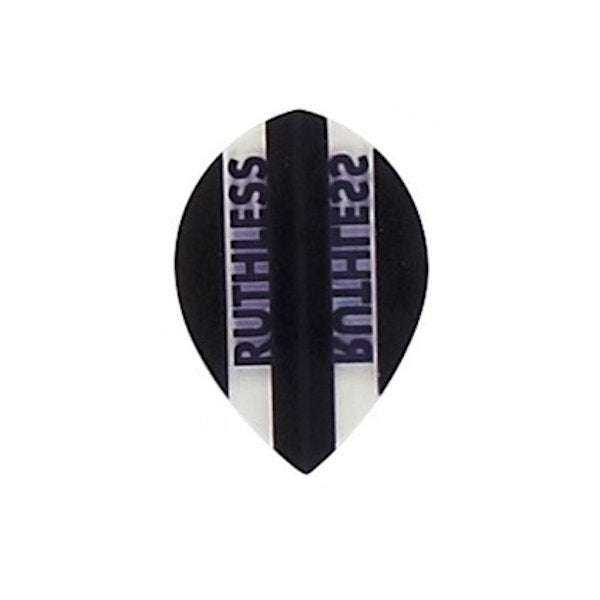 Ruthless Flights extra tough 100 micron dart flight black and white