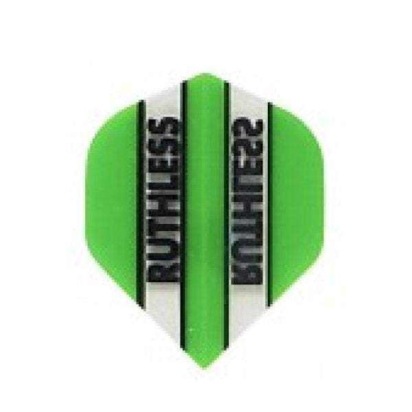 Ruthless Flights extra tough dart flights 100 micron green and black design