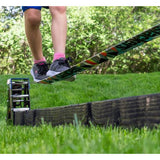 Slackers Slack Rack showing child in use on the slack line