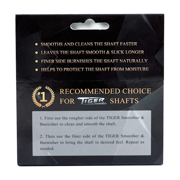Tiger's Original Smoother & Burnisher packaging back side
