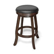 Brunswick Traditional Backless Bar Stool solid wood espresso finish with cushioned swivel seat 30 inch height