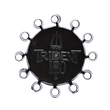 Trident 180 dart flight protector reducing bounce outs and extending flight life black circular design
