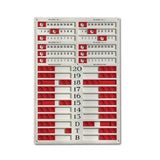 Ultimate Dart Scoreboard wall-mounted plastic scoreboard for darts games with sliding red markers and numeric scoring