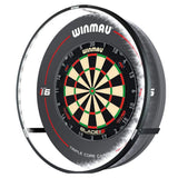 Winmau dartboard with Plasma black light with a white background