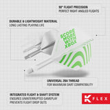 K-Flex dart with features highlighted on a grid background