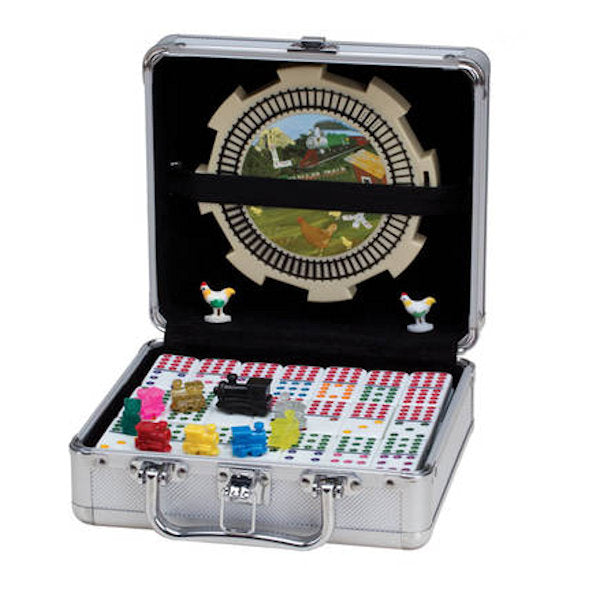 Mexican Train Double 12 w/Tin Case - Dots - Sanders Recreation