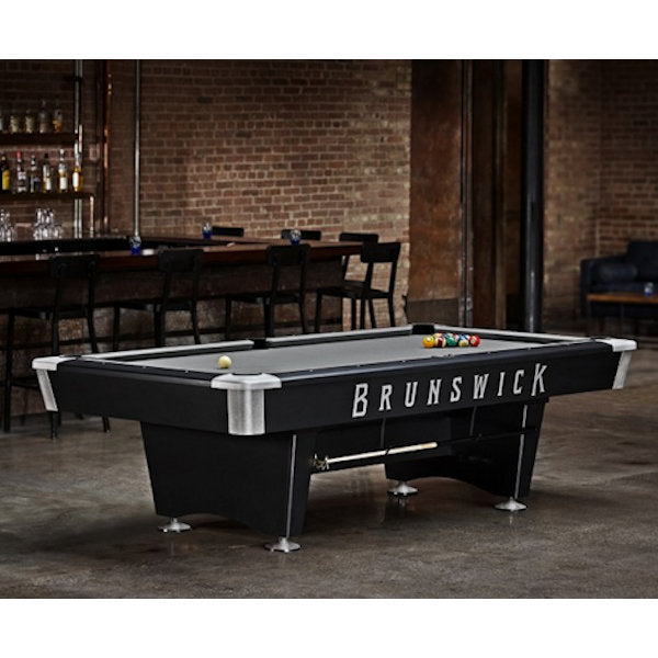 Black Wolf Pro Pool Table by Brunswick room setting